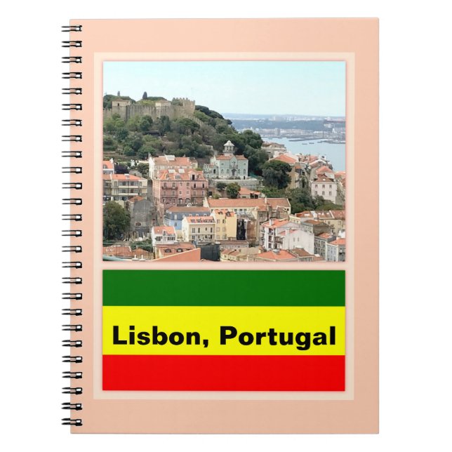 Lisbon, Portugal Skyline Notebook (Front)