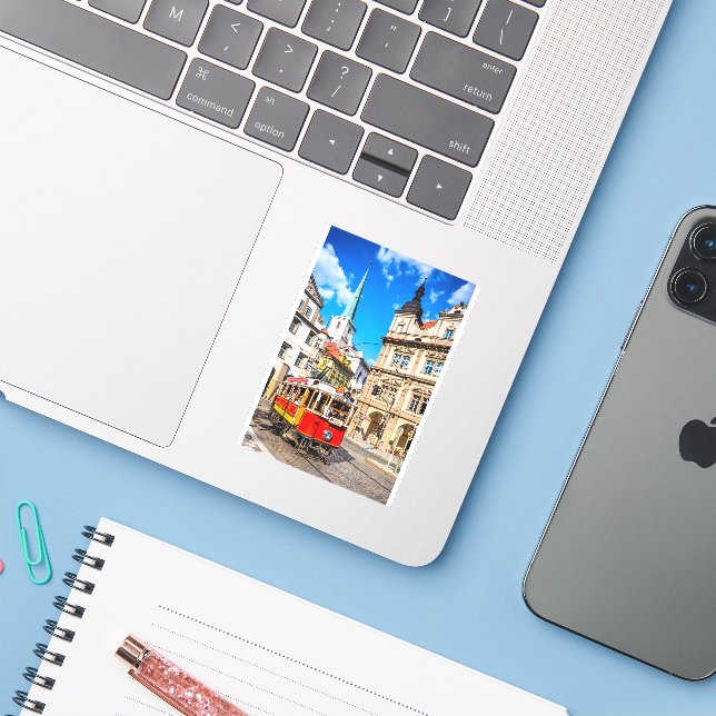 Lisbon Portugal Sticker (Laptop w/ iPhone)