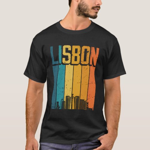 Lisbon Portugal Sunset Skyline Lisbon T_Shirt