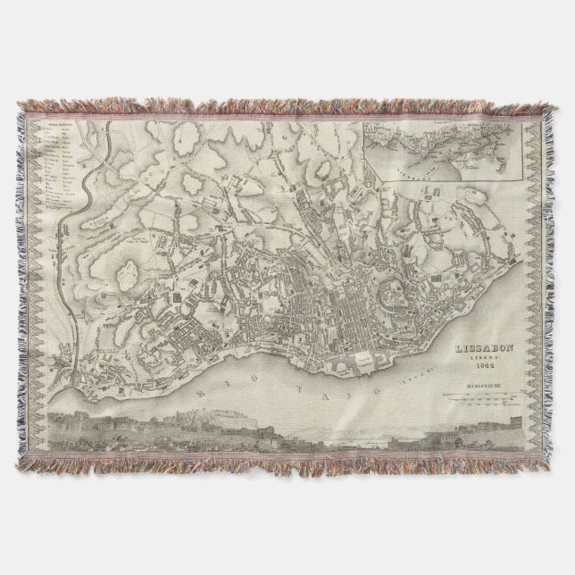 Lisbon, Portugal Throw Blanket (Front)