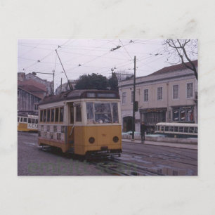 Lisbon Portugal Tram 1969 Postcard