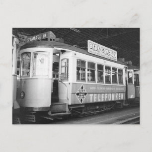 Lisbon Portugal Tram 1969 Postcard