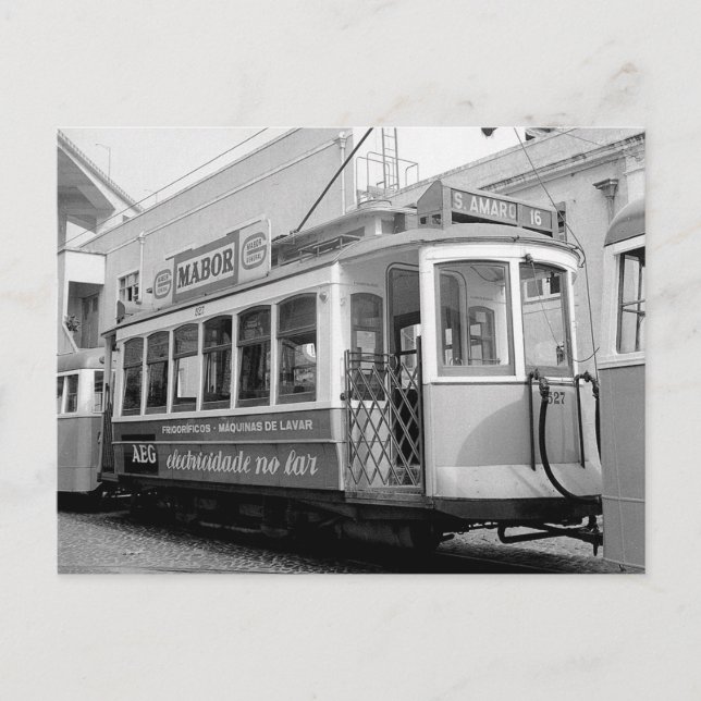 Lisbon Portugal Tram 1969 Postcard (Front)