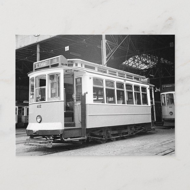 Lisbon Portugal Tram 1969 Postcard (Front)