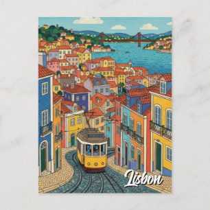Lisbon Portugal Travel Postcard