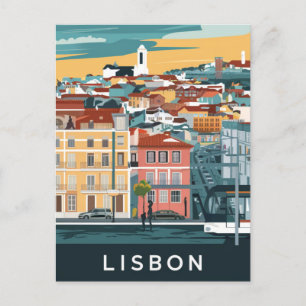 Lisbon Portugal Travel Postcard
