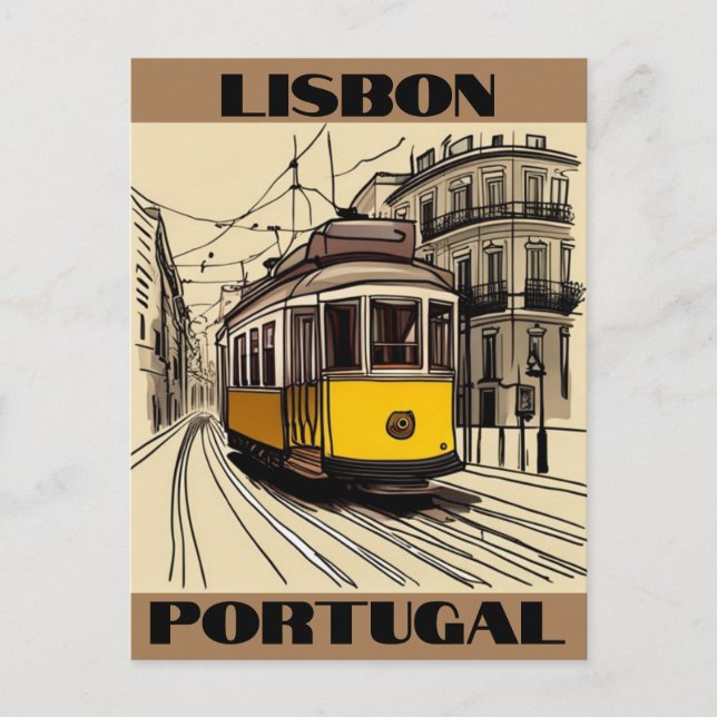 Lisbon Portugal Travel Postcard (Front)