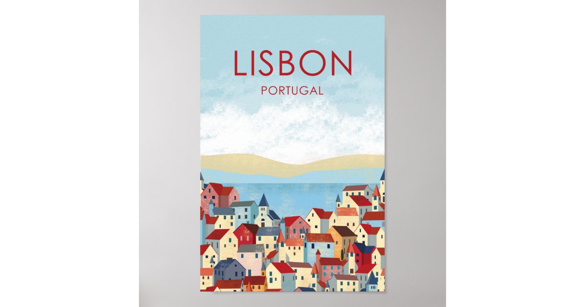 Lisbon Portugal travel poster | Zazzle