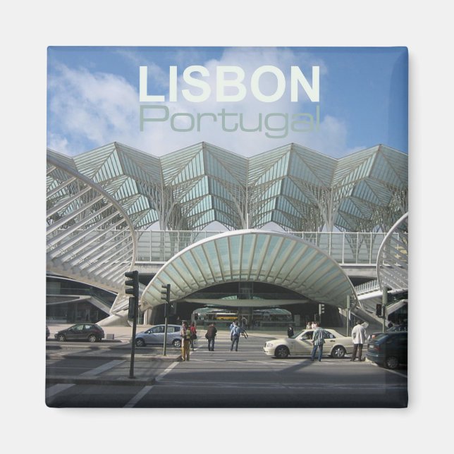 Lisbon Portugal Travel Souvenir Fridge Magnets (Front)
