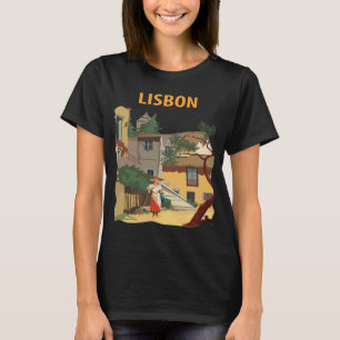 Lisbon Portugal Village Street Travel T-Shirt