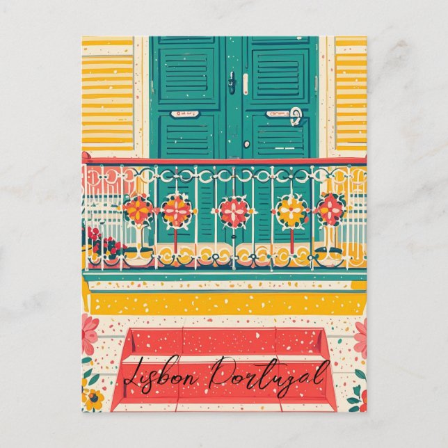 Lisbon Portugal vintage Postcard (Front)