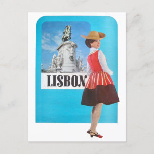 Lisbon Portugal Vintage Travel postcard