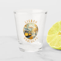 Lisbon Portugal Yellow Tram Retro Distressed