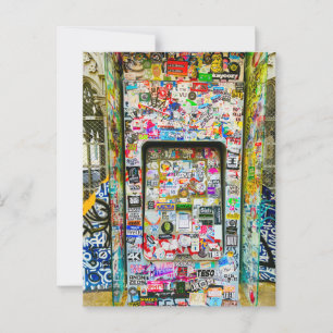 Lisbon Postcard, Fun Postcard, Colorful Graffiti Postcard