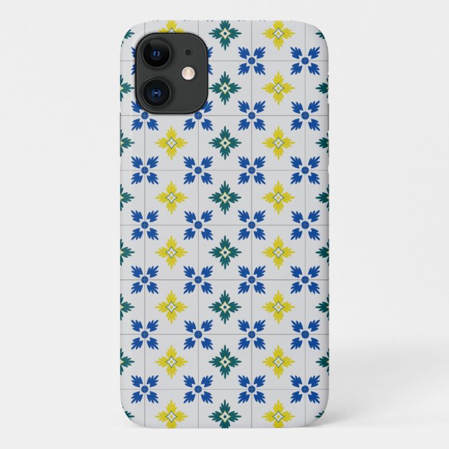 Lisbon pretty tiles or azulejo pattern Case-Mate iPhone case (Back)