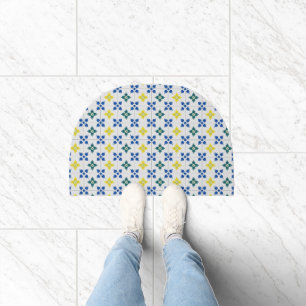 Lisbon pretty tiles or azulejo pattern doormat