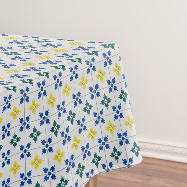Lisbon pretty tiles or azulejo pattern tablecloth (In Situ)