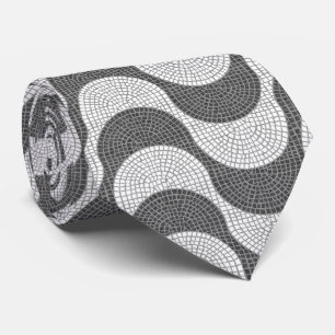 Lisbon Rossio Portuguese cobblestone calçada Neck Tie
