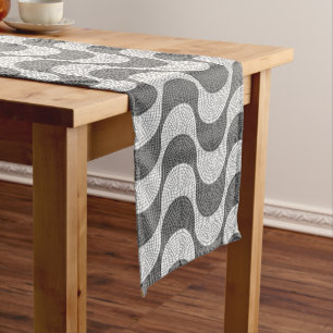 Lisbon Rossio Portuguese cobblestone calçada Short Table Runner