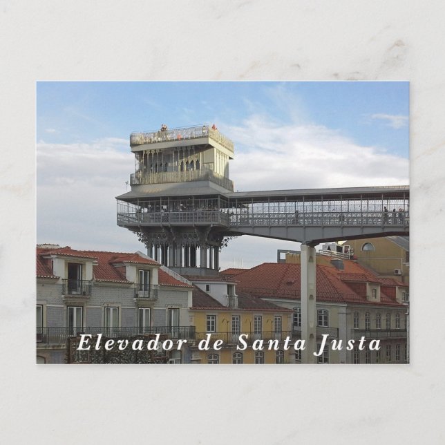 Lisbon. Santa Justa Lift. Postcard (Front)