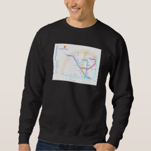 Lisbon Subway Map Portugal T Sweatshirt