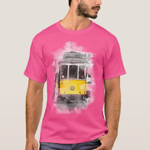 Lisbon Tram 28 Watercolor T-Shirt