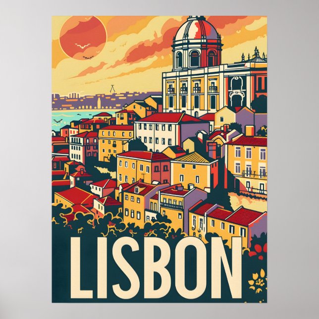 Lisbon Travel Ad Poster (Front)