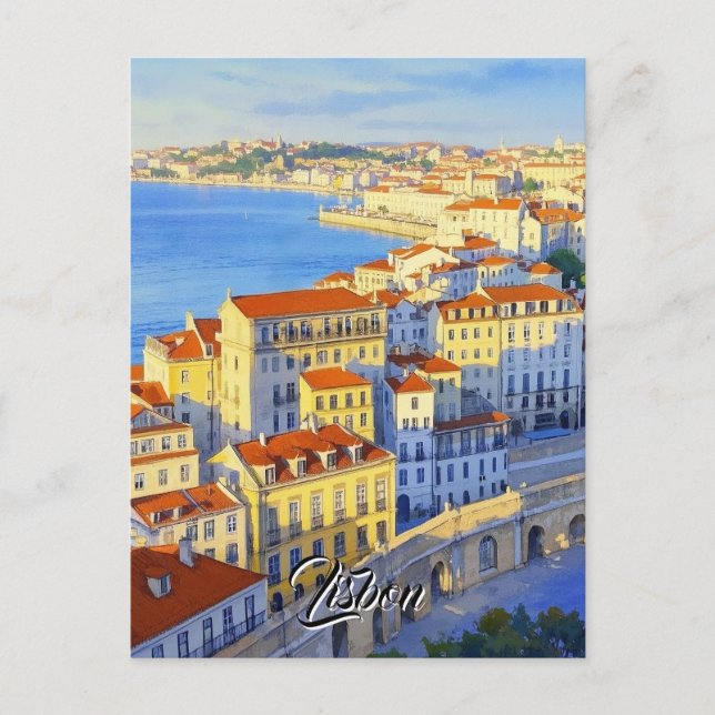 Lisbon travel postcard (Front)