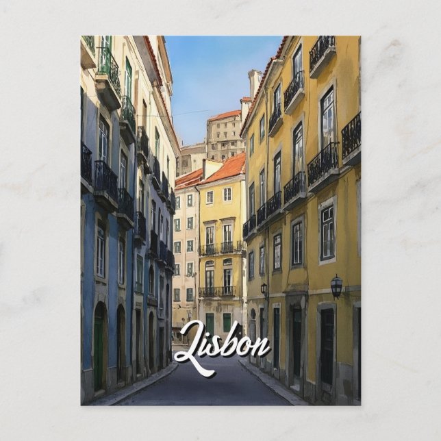 Lisbon travel postcard (Front)