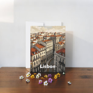 Lisbon travel postcard