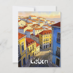 Lisbon travel postcard