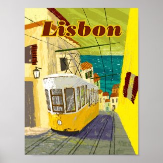 Lisbon Travel Poster 8.5