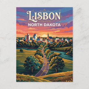 Lisbon USA Postcard