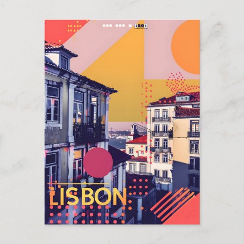 Lisbon Vintage Art Postcard
