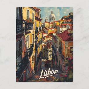 Lisbon Vintage Postcard