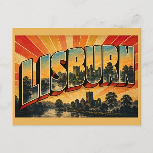 Lisburn Northern Ireland Vintage Travel Art Postcard