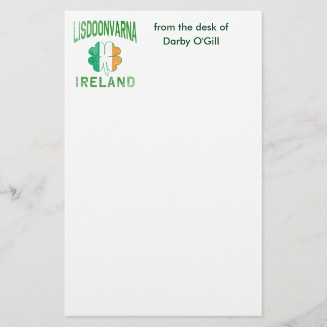 LISDOONVARNA Ireland Stationery (Front)