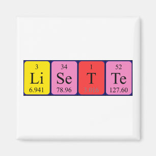 Lisette periodic table name magnet