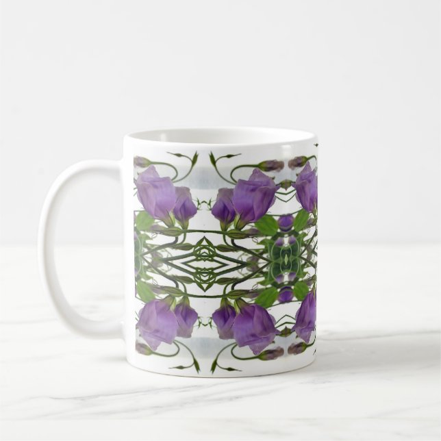 Lisianthus flower mug (Left)