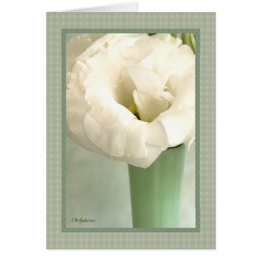 Lisianthus in green cards (Front)