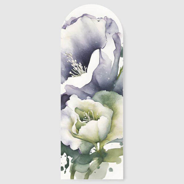 Lisianthus - Watercolor flowers Bookmarks (Front)