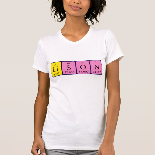 Lison periodic table name shirt (Front)