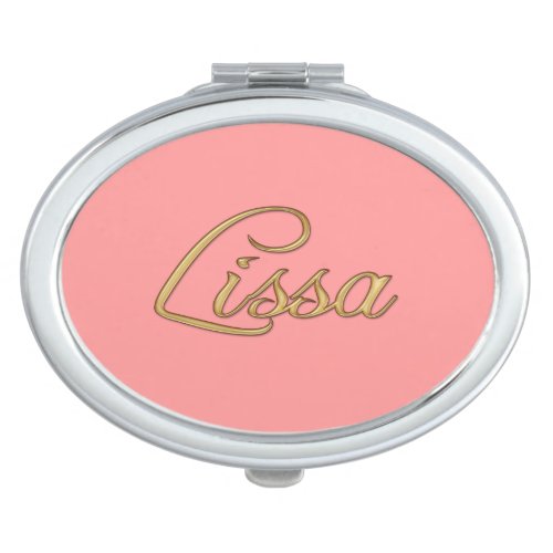 LISSA Name Branded Gift for Women Mirror For Makeup