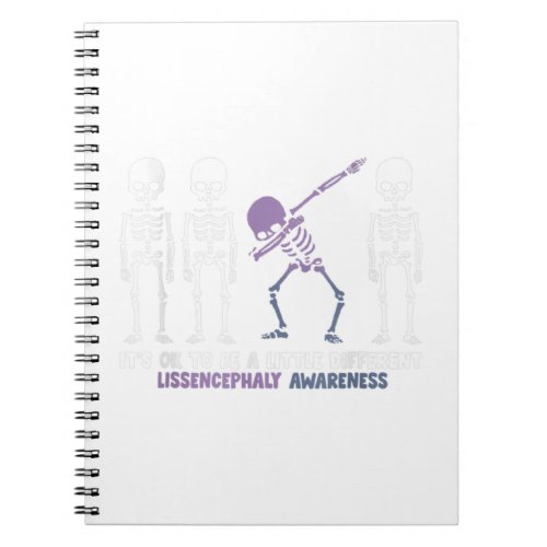 Lissencephaly Skeleton Warrior Awareness Halloween Notebook