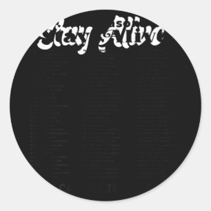 List Of 99 Reasons To Stay Alive - Mental Health A Classic Round Sticker
