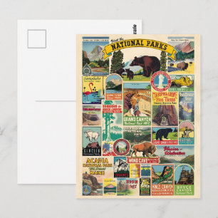 List of National Parks in the United States Postcard