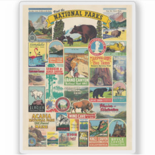 List of National Parks in the United States Sticker