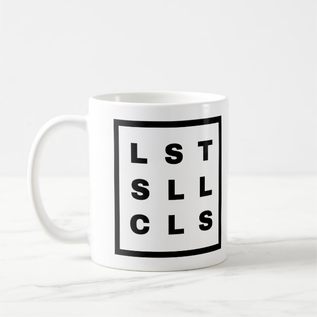 List, Sell, Close Mug (Left)