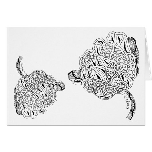 Listakora Flower Card with Envelope (Front Horizontal)