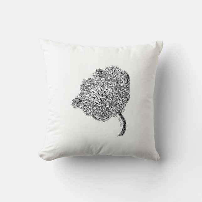 Listakora Flower Throw Pillow - Customizable (Front)